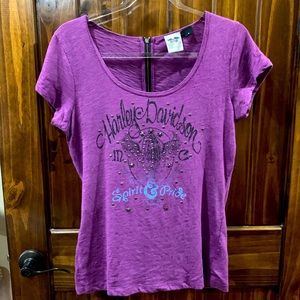 Harley Davidson purple tee